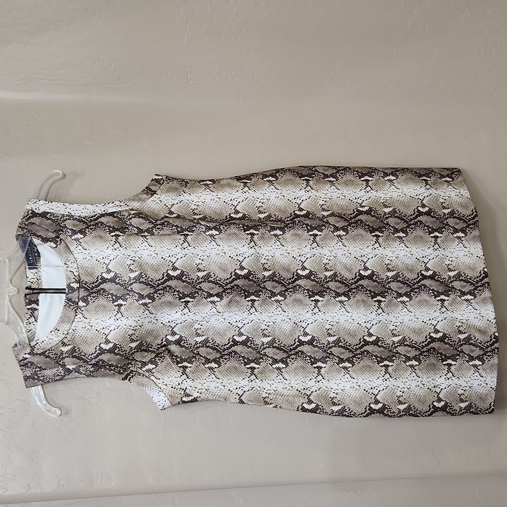 Snakeskin Faux Leather Dress